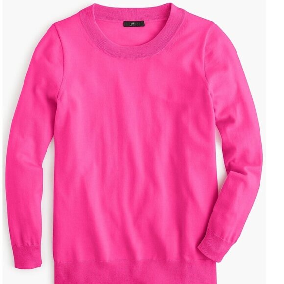 J. Crew Sweaters - J. Crew Tippi Sweater 100% Merino Wool Hot neon Pink Long Sleeve XL extra large